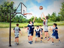 Partie de basketball