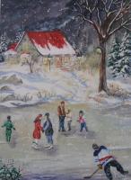 Plaisir sur glace - 16"x12"