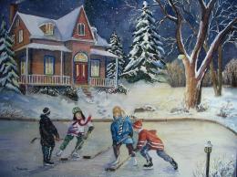Les filles contre les gars - 16"x20" - VENDU