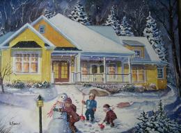 Il est beau mon bonhomme de neige - 16"x20"