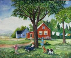 Les enfants s'amusent - 20"x24" - VENDU