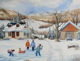 On joue dehors - 14'x18"
